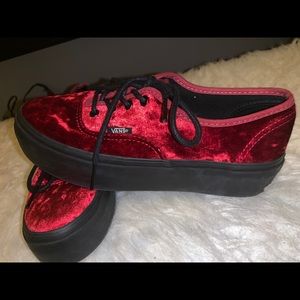 Platform Velvet Vans